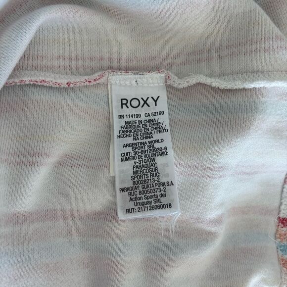 Roxy Colorful Striped Summer Beach Poncho Hoodie, Size Large - Picture 11 of 12